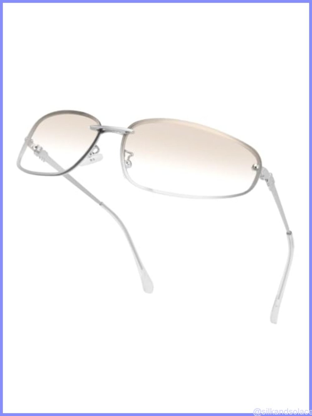 Y2K Retro Wrap Around Sunglasses Metal Frame UV400 Lightweight